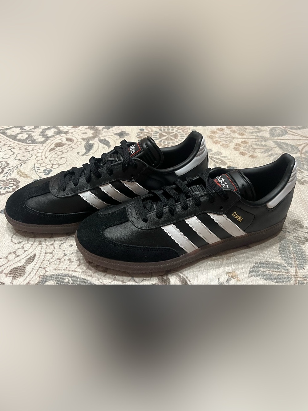 NWOT Adidas SAMBA Indoor Soccer Shoes Sneakers Black / White Size 11.5 - Picture 6 of 10